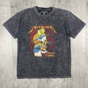 Washed Metallica Band Tee Shirt